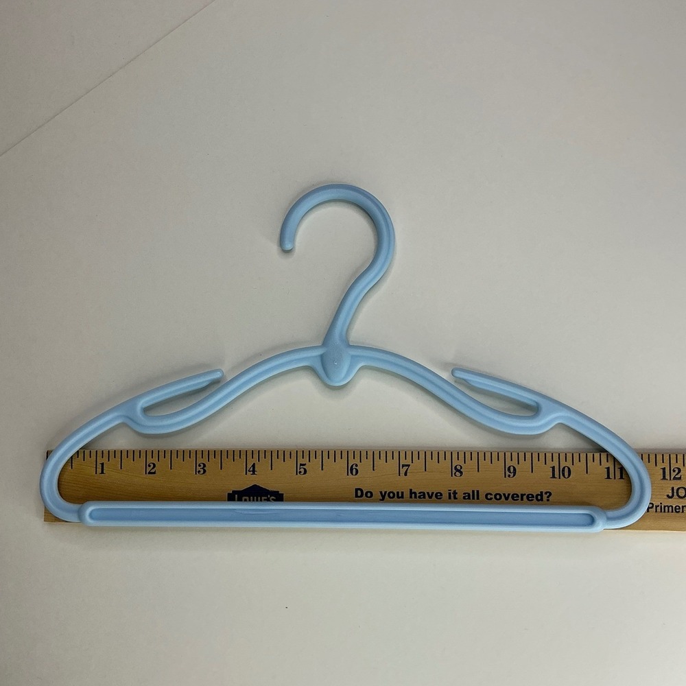 Blue Plastic Baby Hangers Kids 48 Pack Notched Slim Design 11.5 Inch - Picture 6 of 10